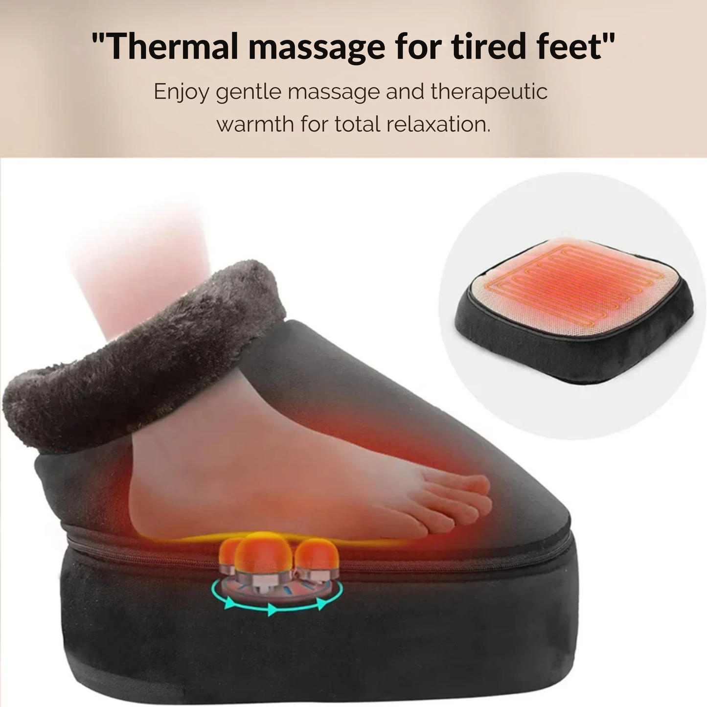 2-in-1 foot warmer and massager